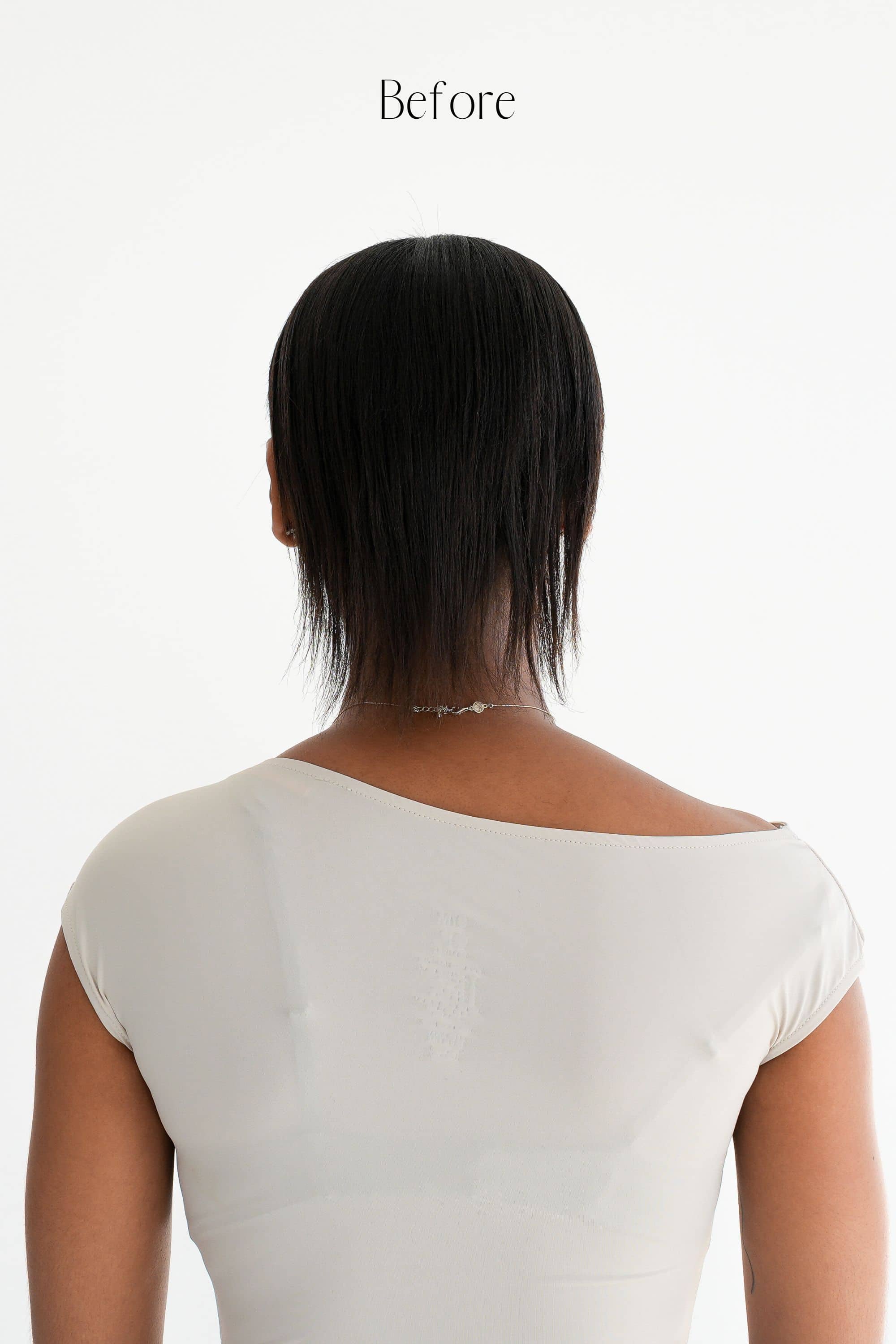 Brown Black Kinky Straight Clip-in Extensions 120g