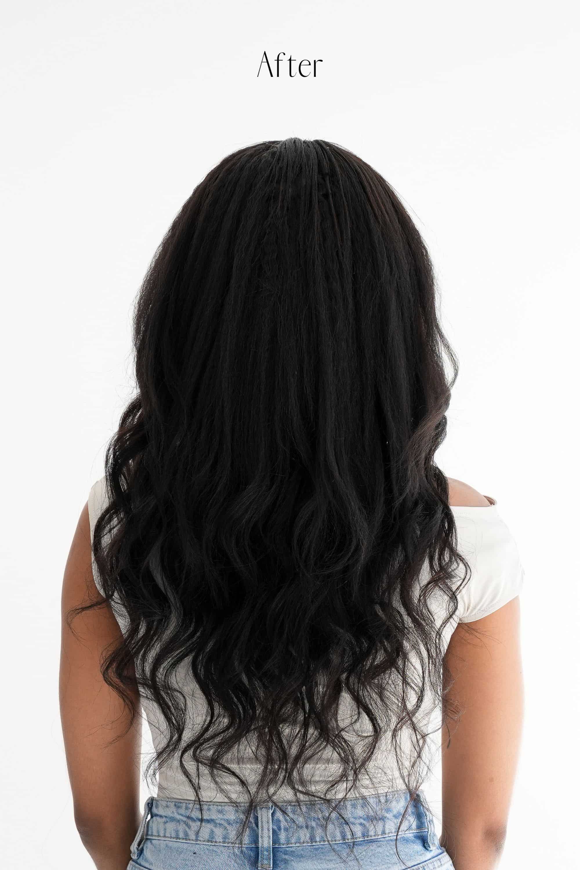 Brown Black Kinky Straight Clip-in Extensions 120g