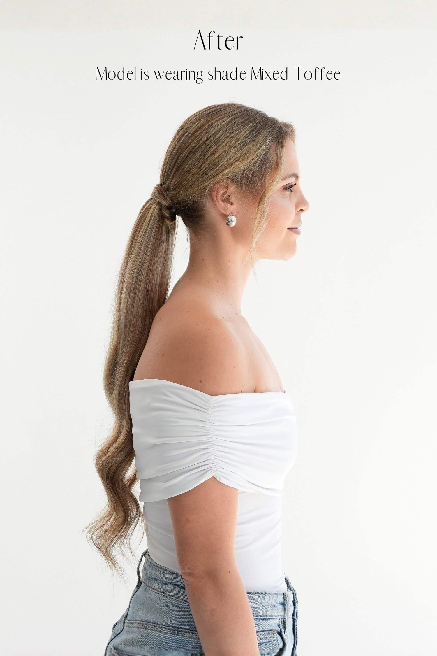 Highlighted Cool Blonde 20inch Clip in Ponytail