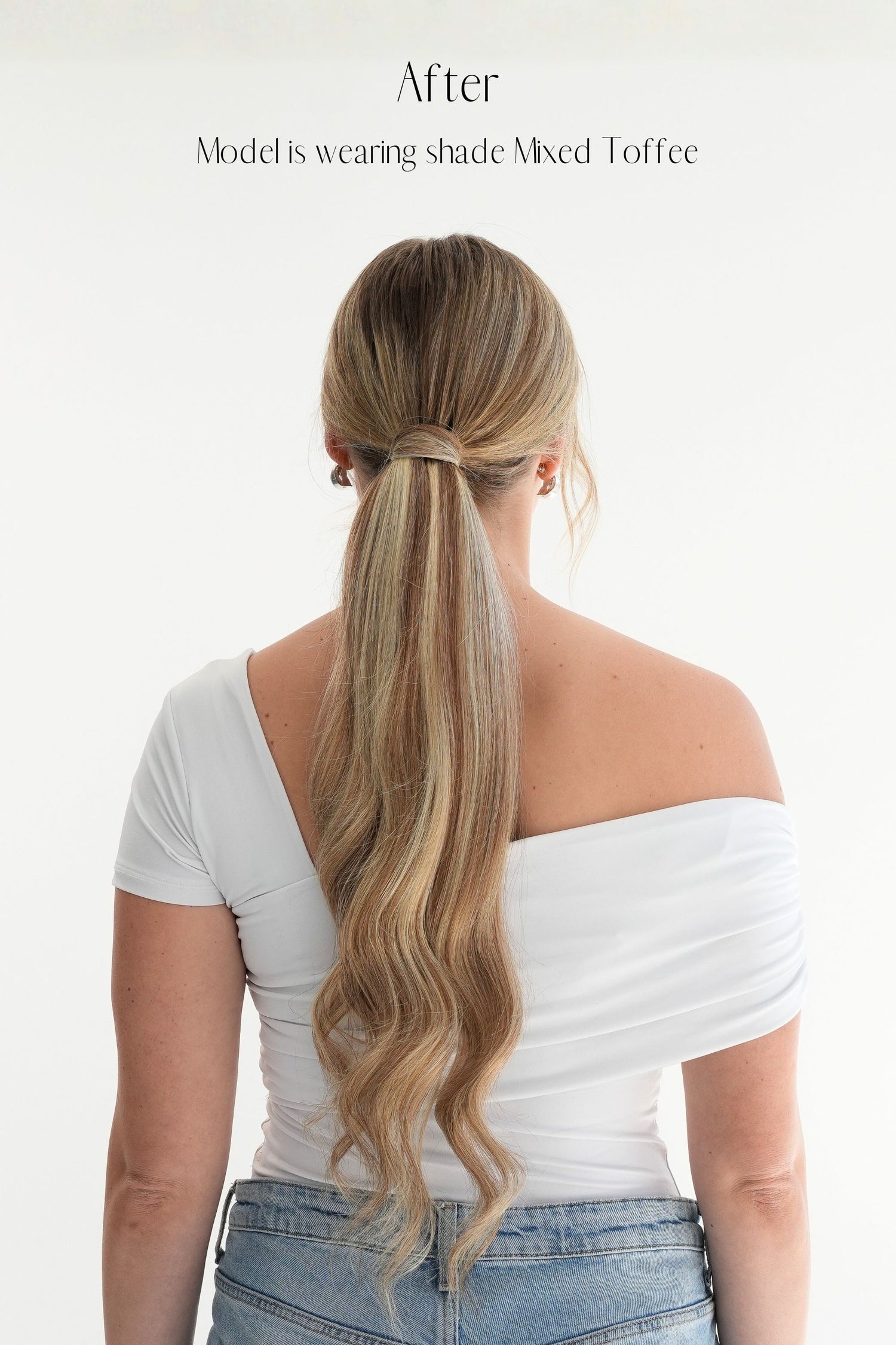 Highlighted Cool Blonde 20inch Clip in Ponytail