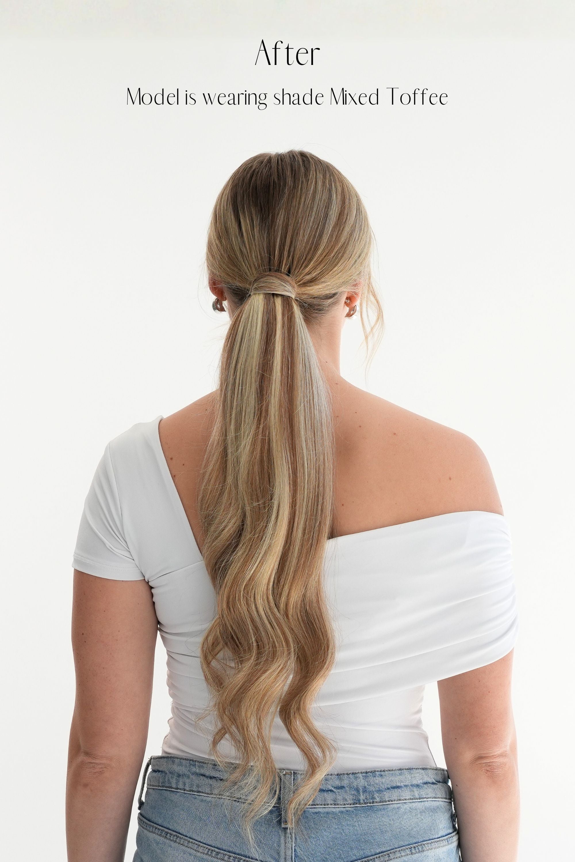 Highlighted Cool Blonde 20inch Clip in Ponytail