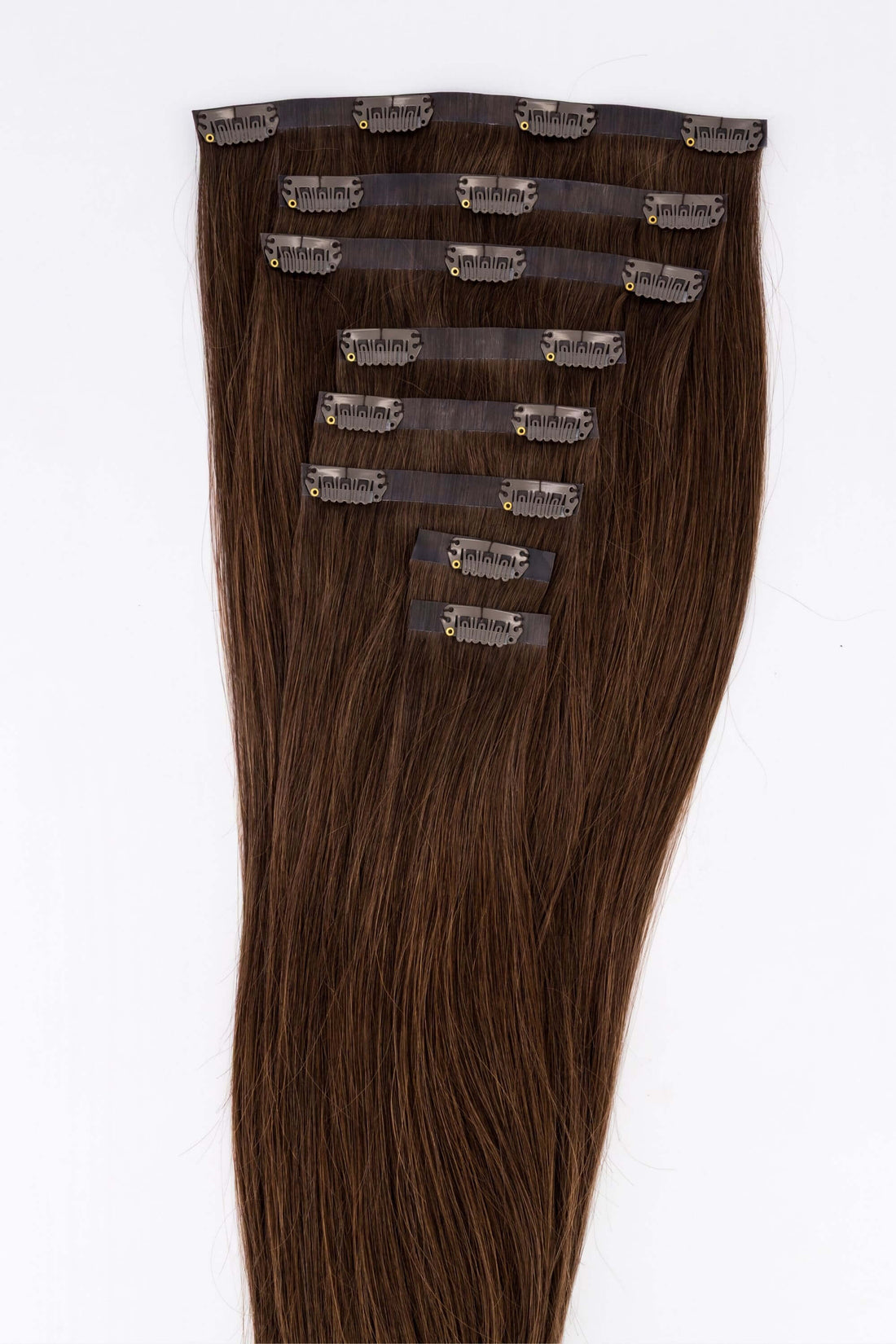 Chocolate Brown Seamless Clip-In Hair Extensions