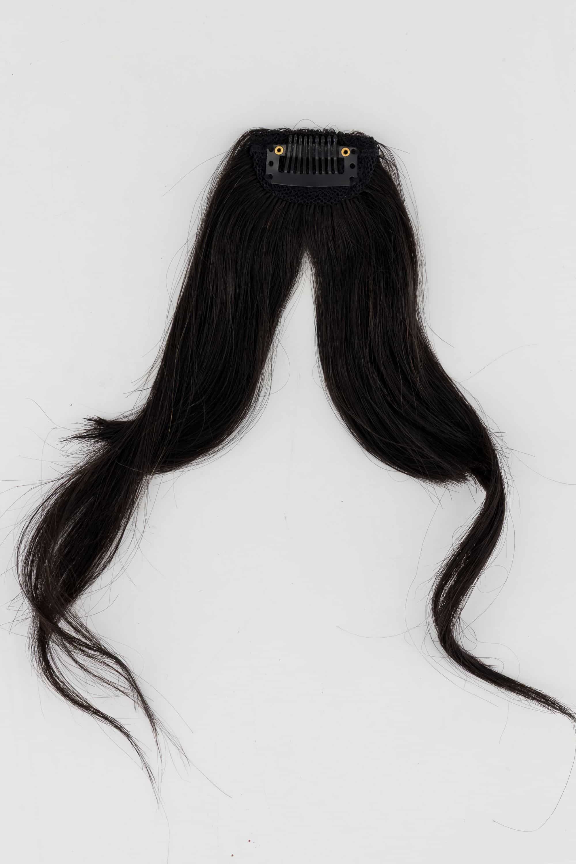 Brown Black Clip-in Curtain Bangs