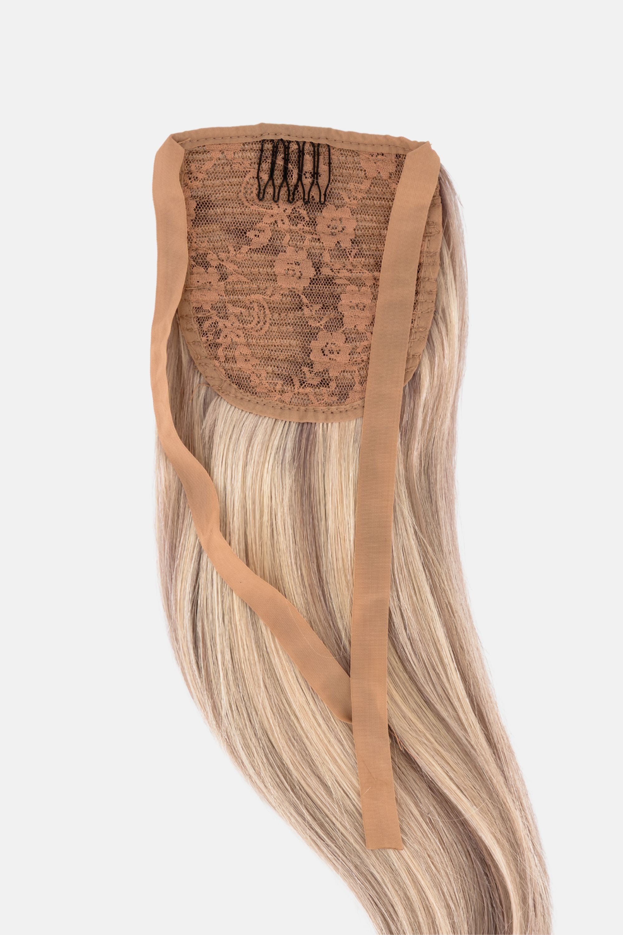 Highlighted Cool Blonde 20inch Clip in Ponytail