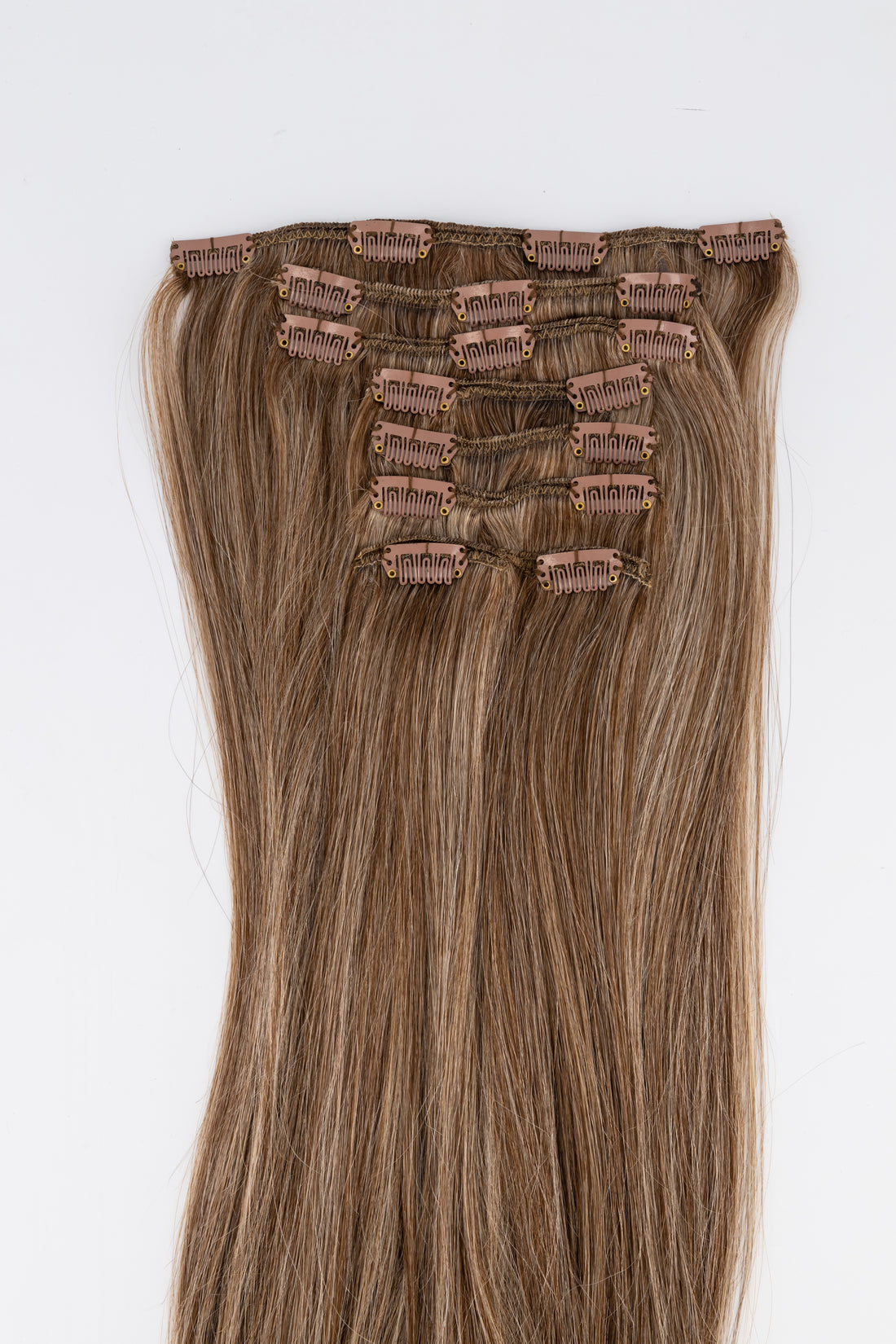 Mixed Ash Brown Clip-in Hair Extensions