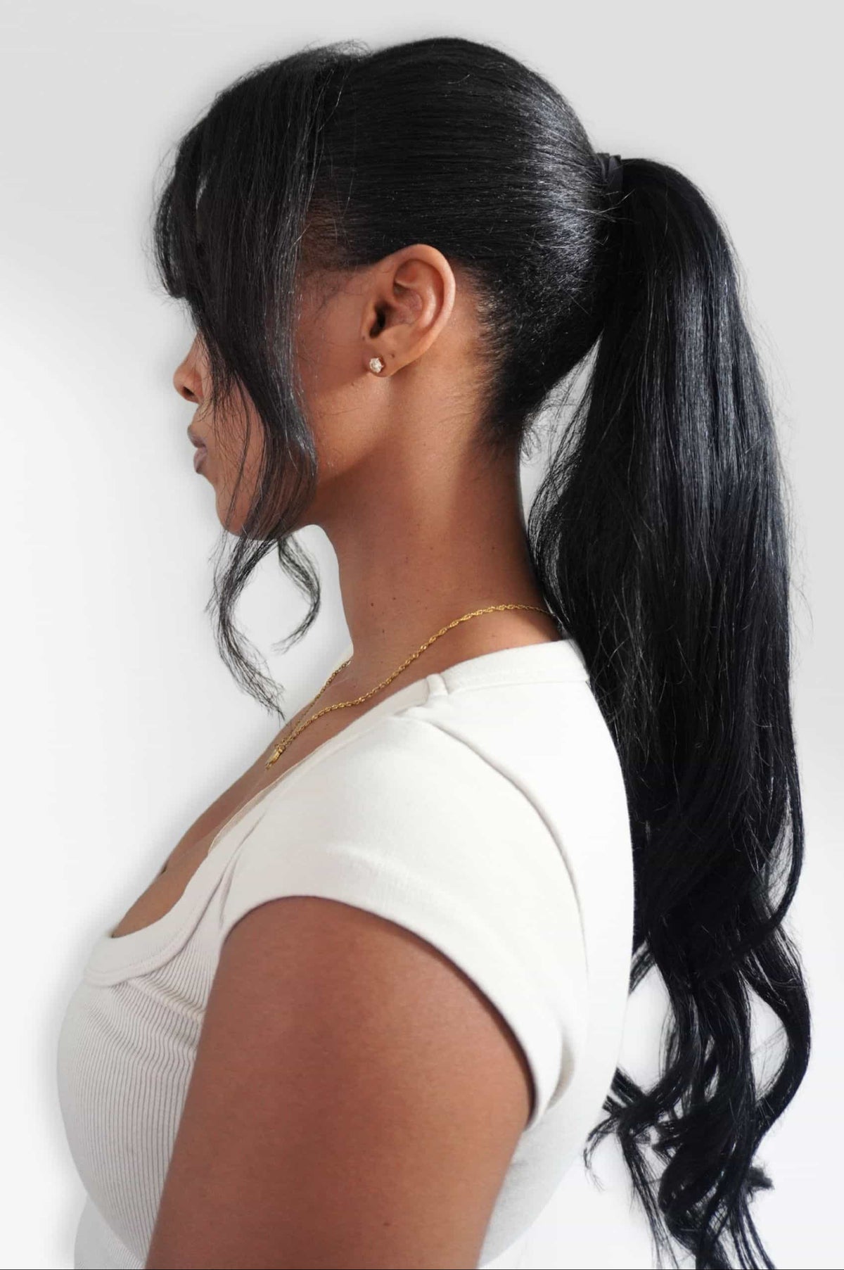 Jet Black 20inch Clip in Ponytail