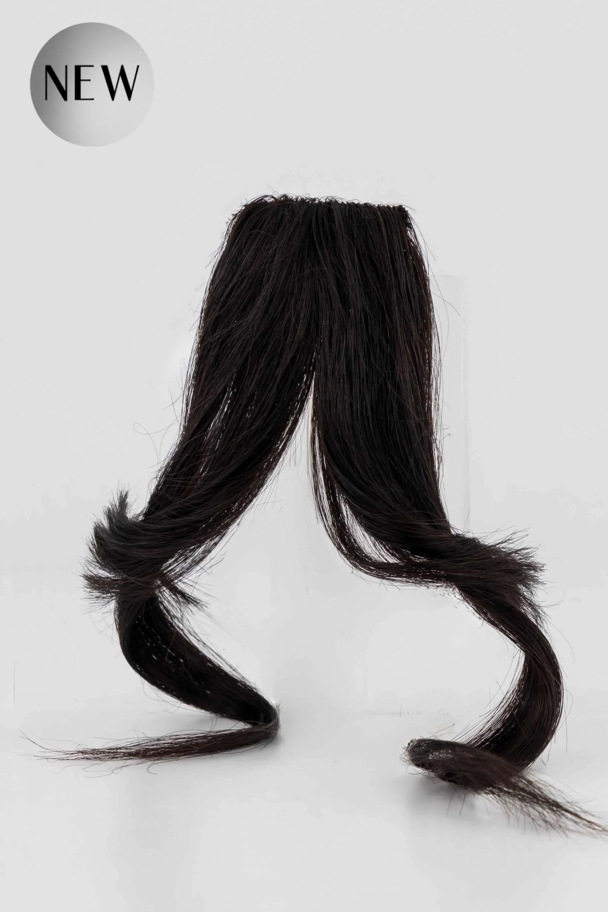 Brown Black Clip-in Curtain Bangs