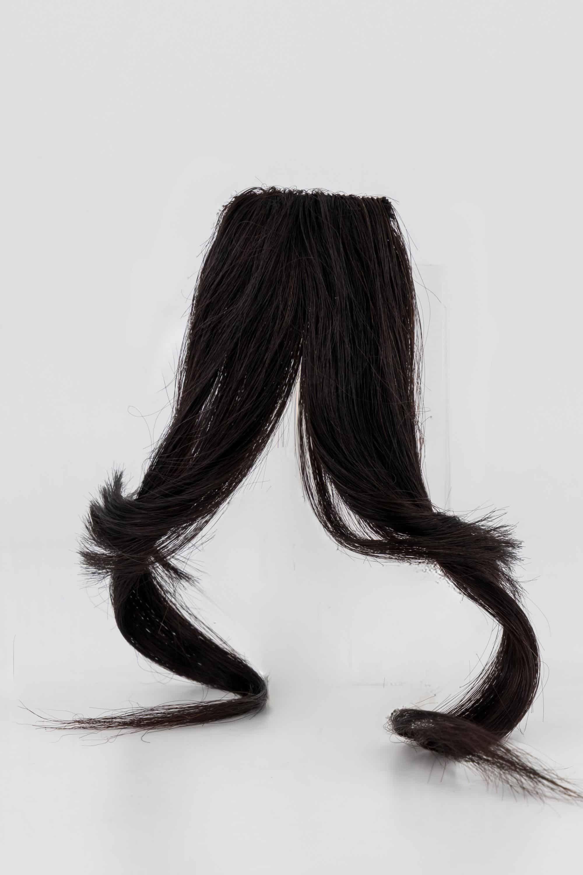 Brown Black Clip-in Curtain Bangs