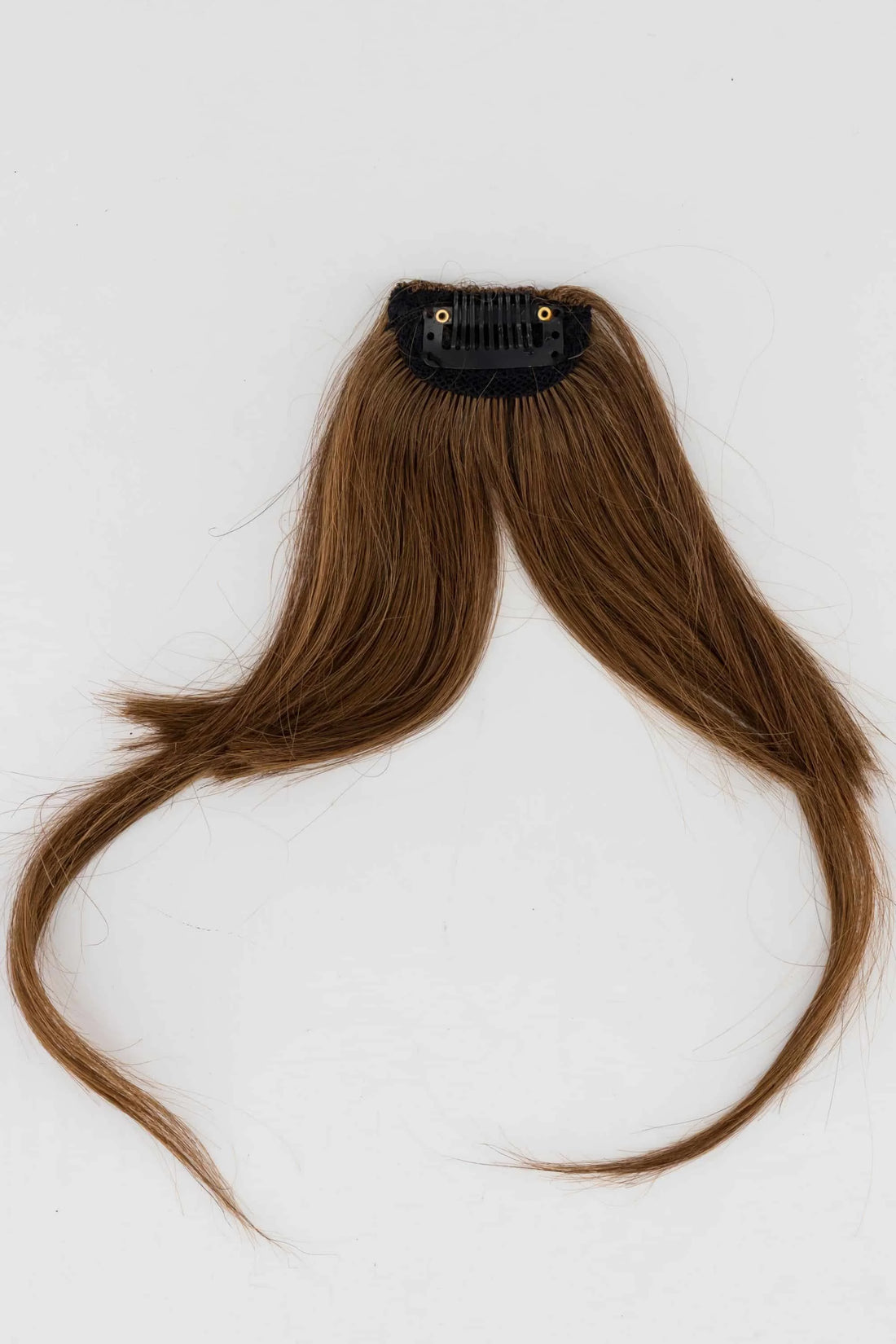 Chestnut Brown Clip-in Curtain Bangs