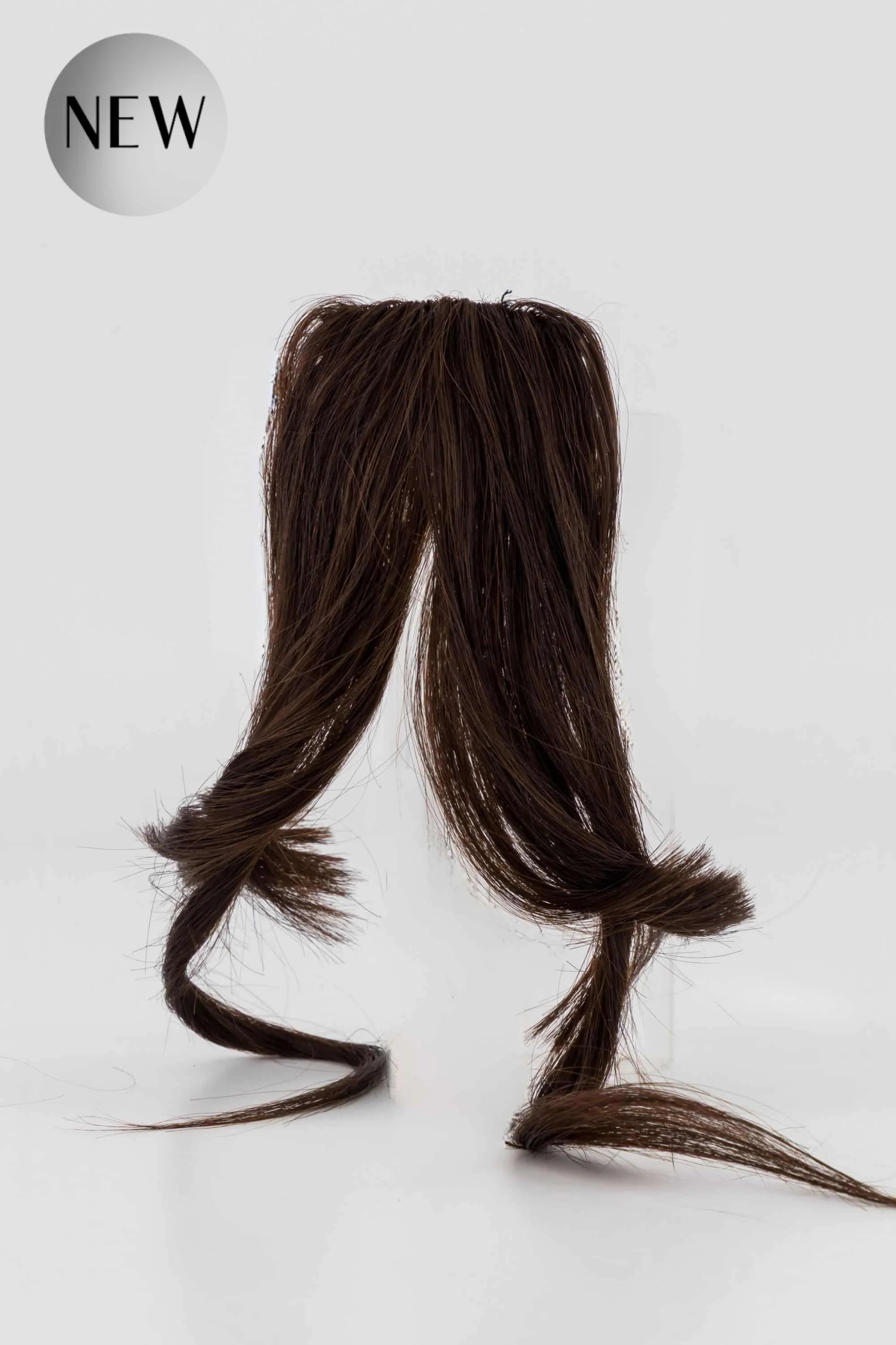Dark Brown Clip-in Curtain Bangs
