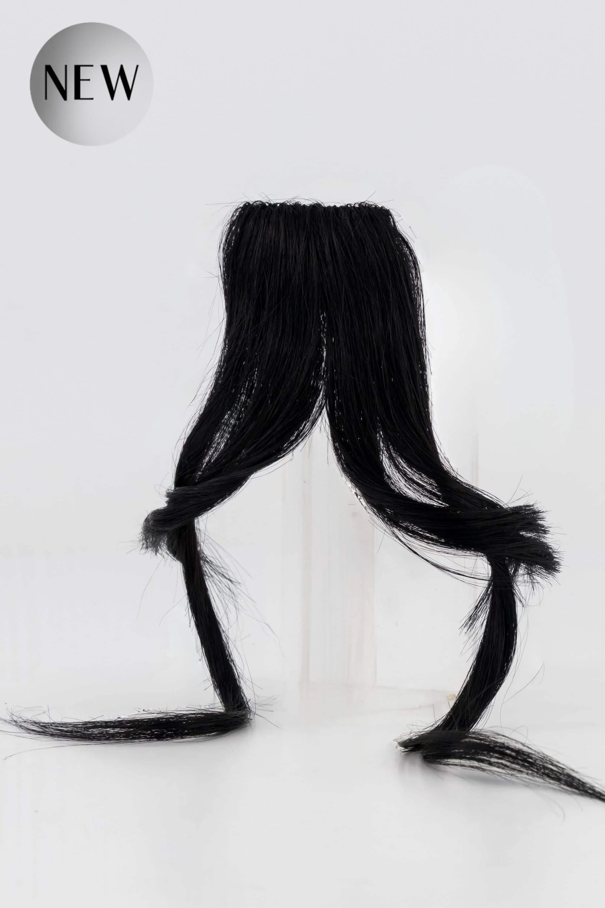 Jet Black Clip-in Curtain Bangs