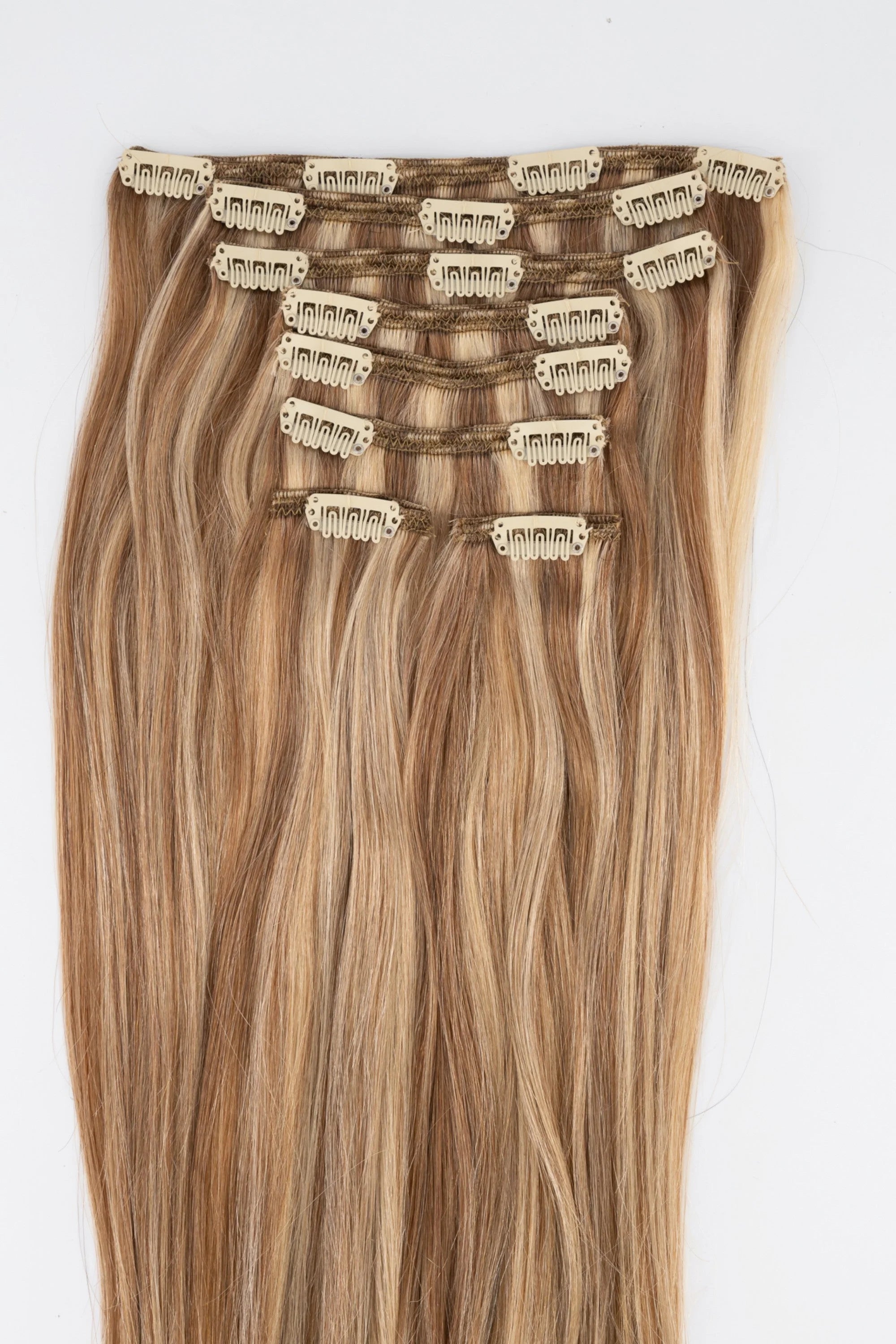Mixed Toffee Clip-In Hair Extensions Double-drawn Clip-in extensions
