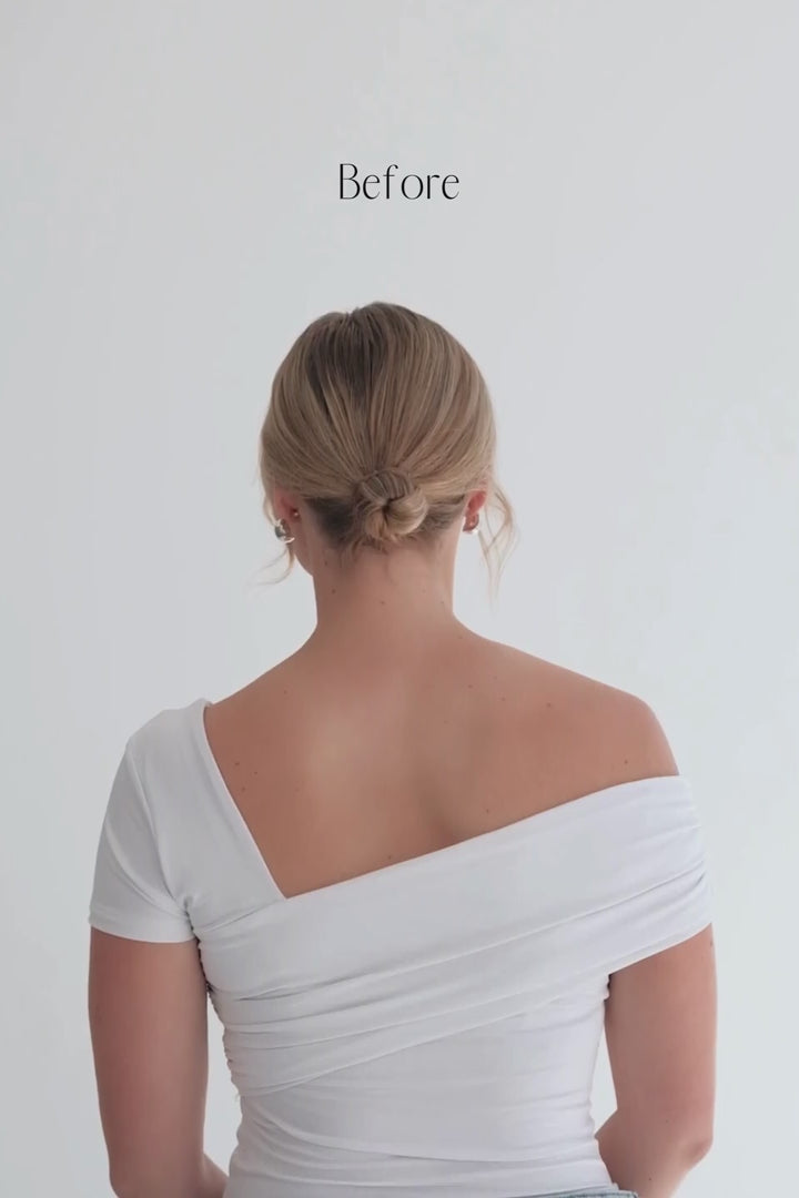 Highlighted Cool Blonde 20inch Clip in Ponytail