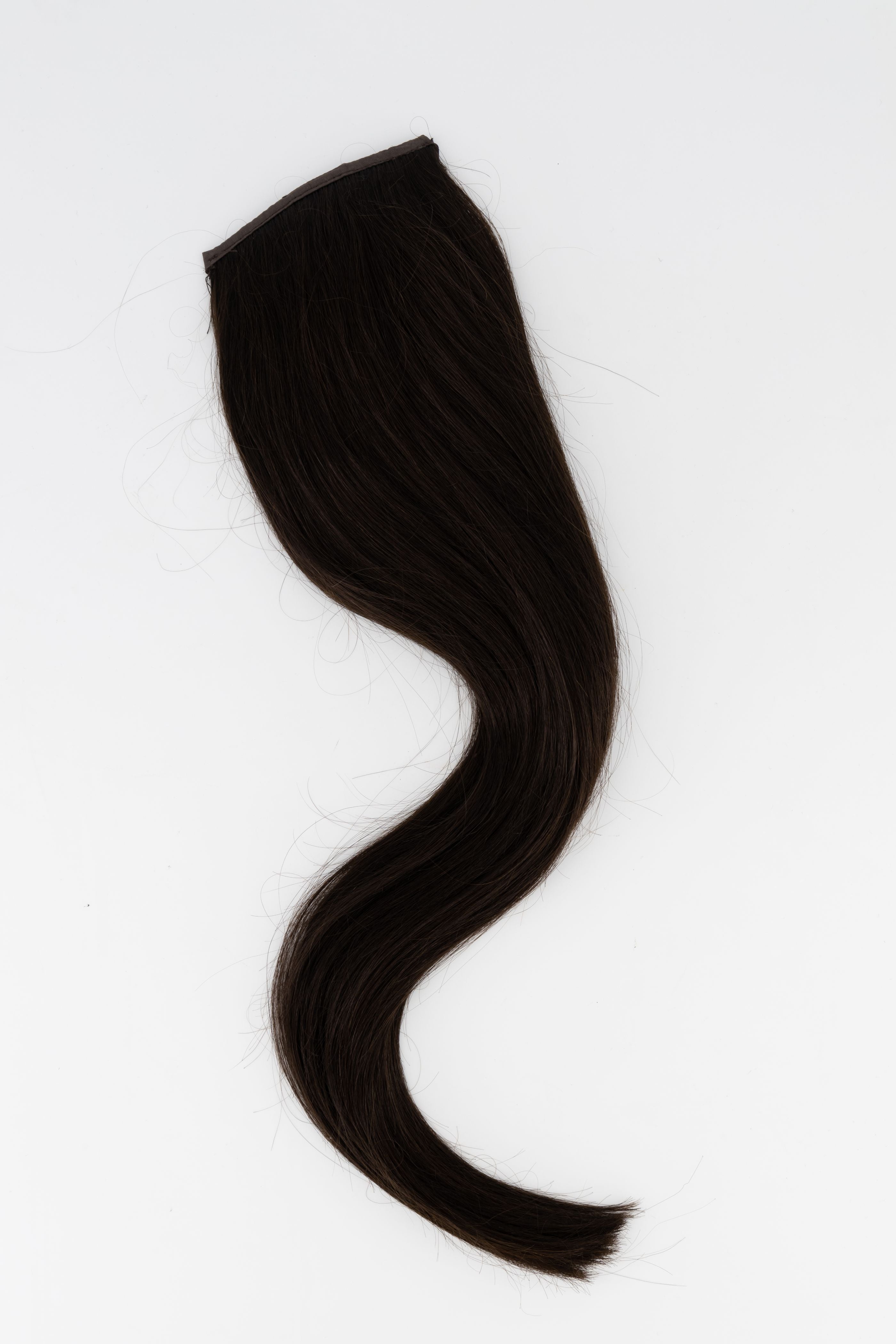 Frontrow clip-in ponytail extensions in brown black