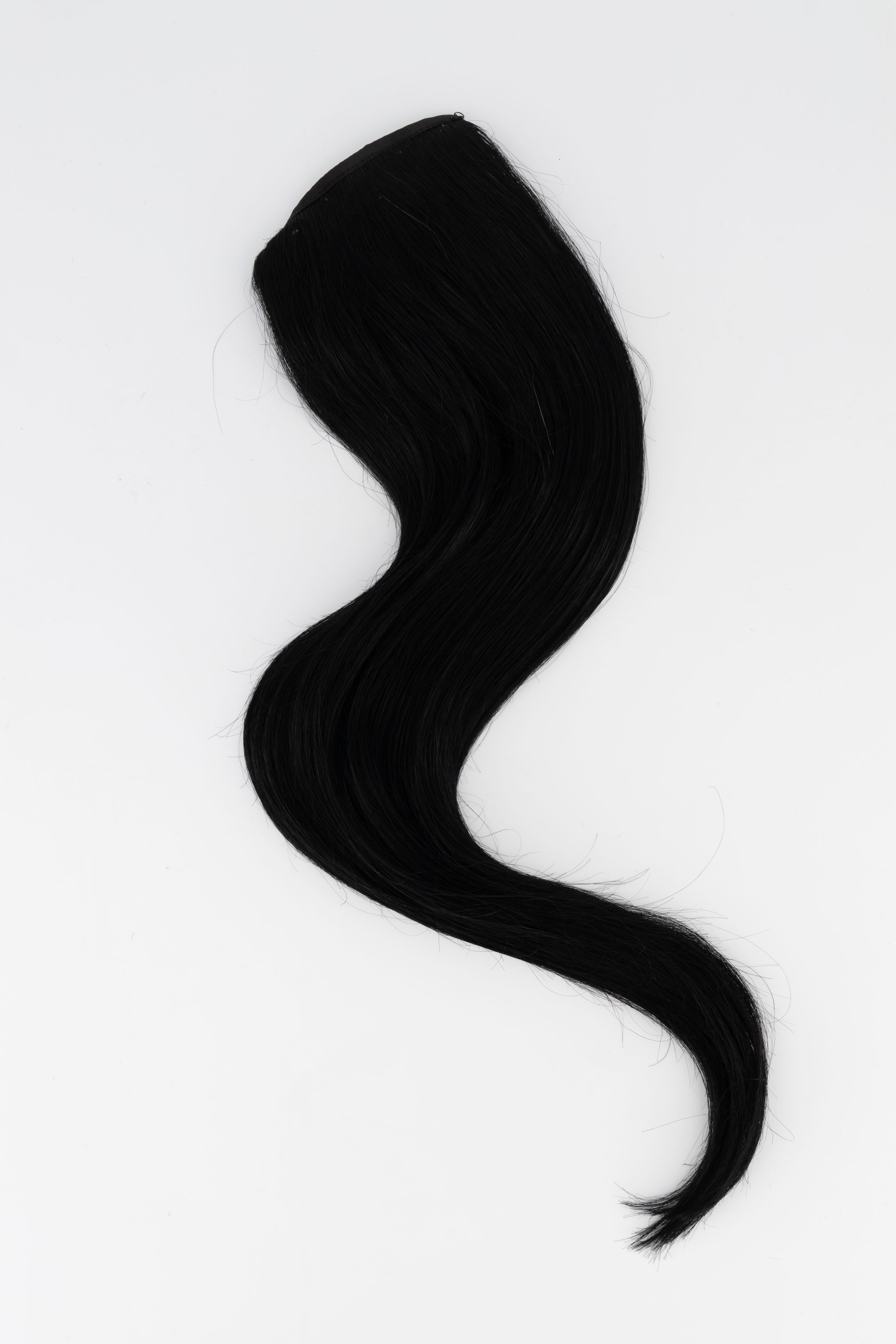 Frontrow clip-in ponytail extensions in jet black