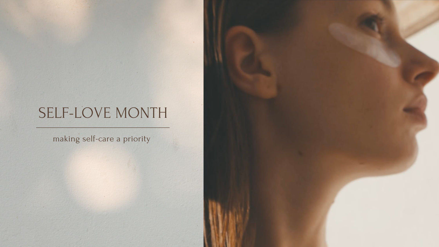 Frontrow hair blog banner that reads: self love month, making self love a priority