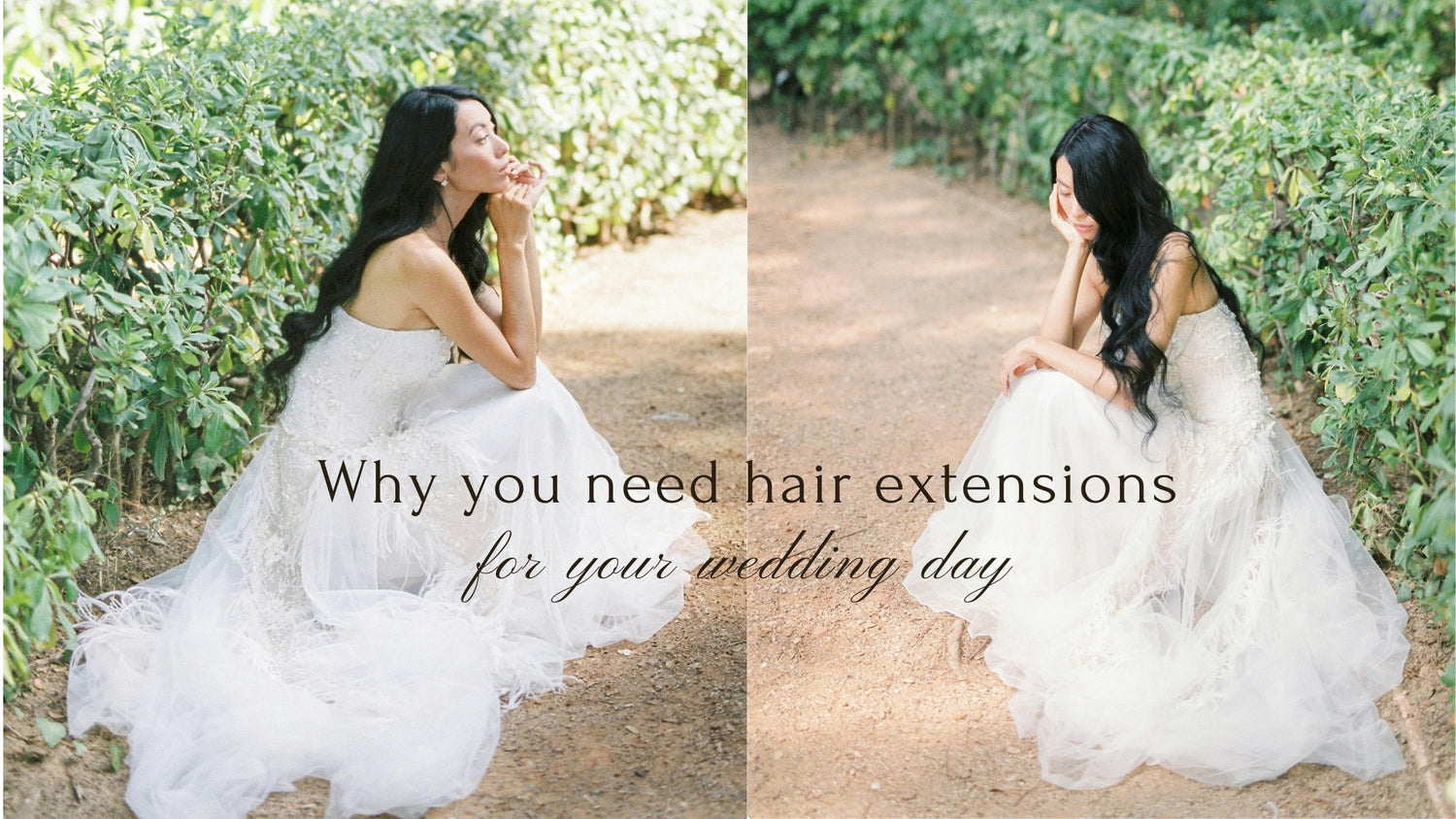 Blog banner image for Frontrow hair blog that reads: Why you need hair extensions for your wedding day