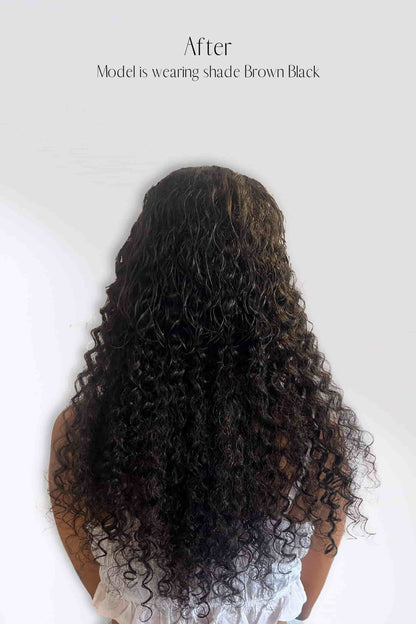 Brown Black Curly Clip-in Extensions