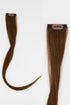 Frontrow human hair clip-in colour strips in chestnut brown