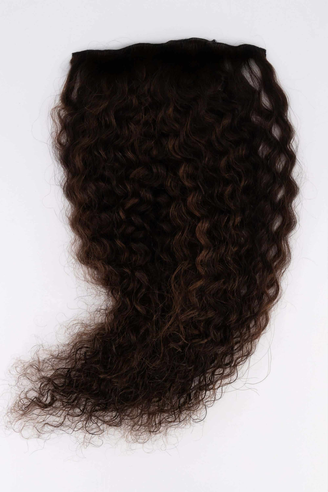 Rooted Mixed Chocolate Curly Clip-in Extensions