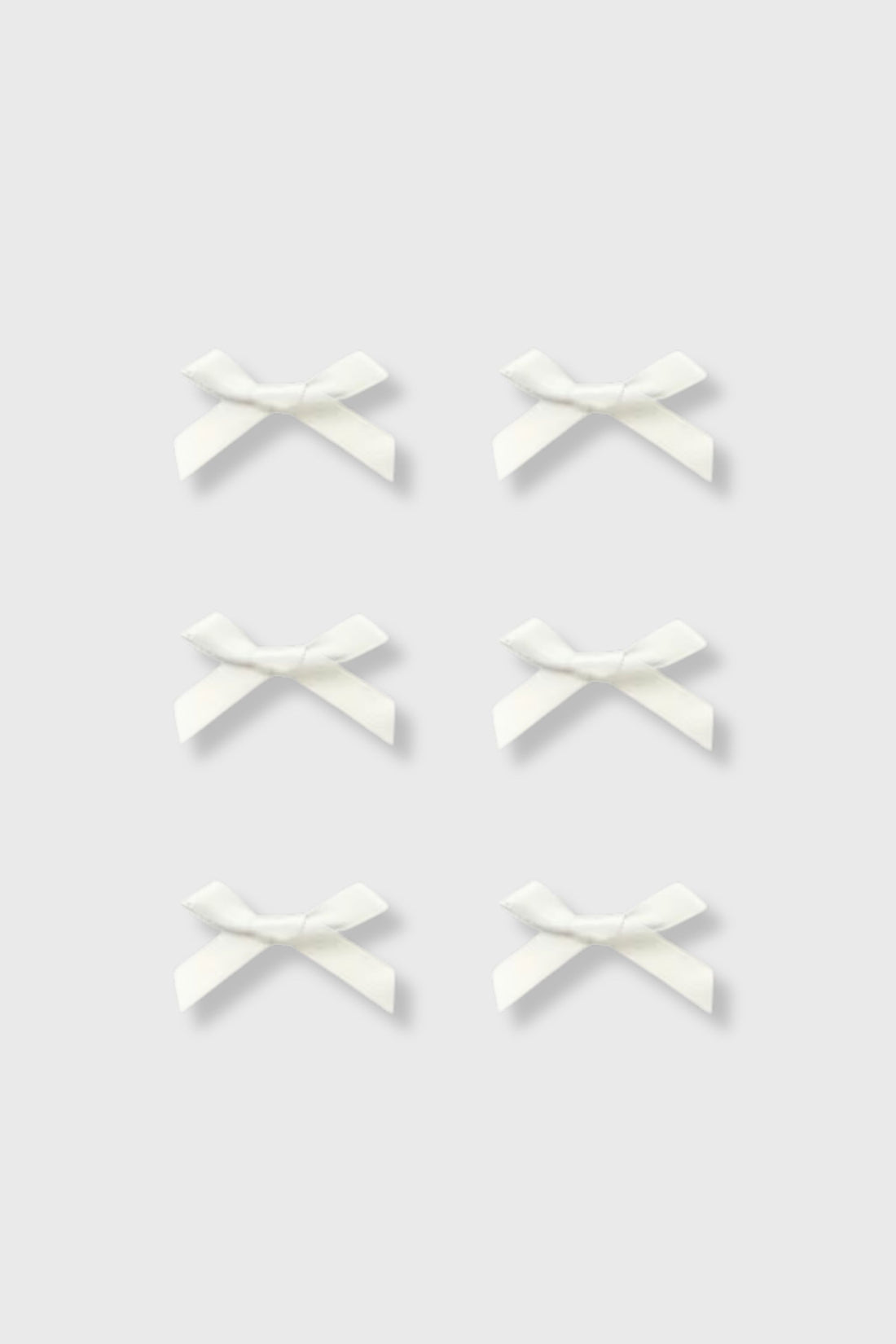 Mini Clip-in Bows - White