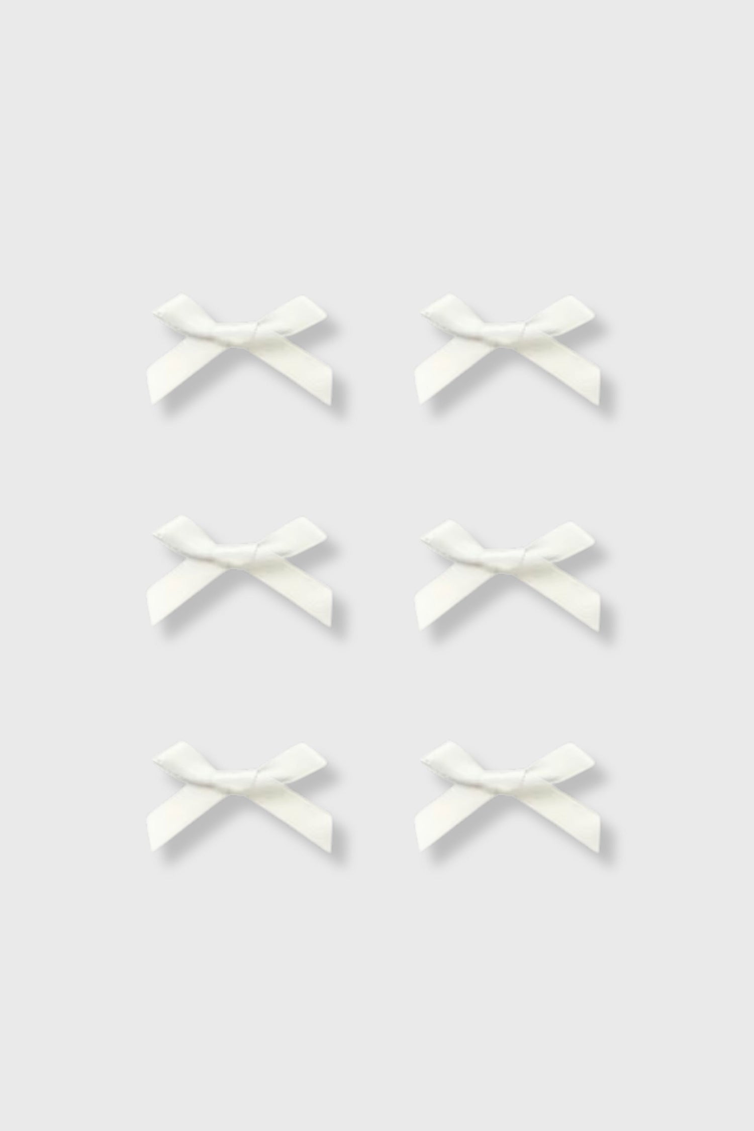 Mini Clip-in Bows - White