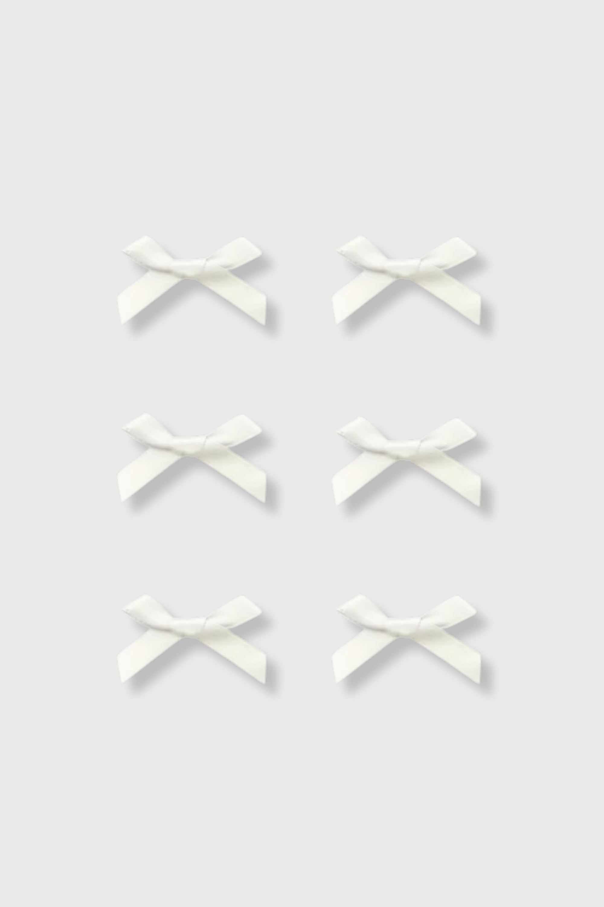 Mini Clip-in Bows - White