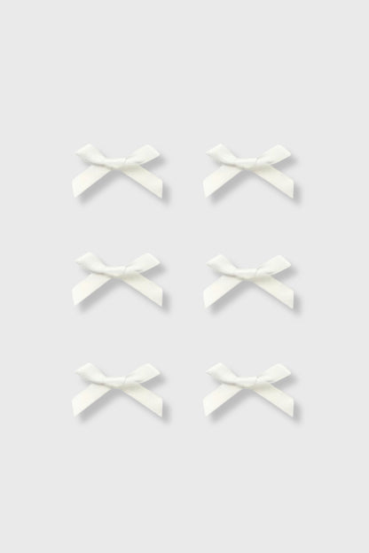 Mini Clip-in Bows - White