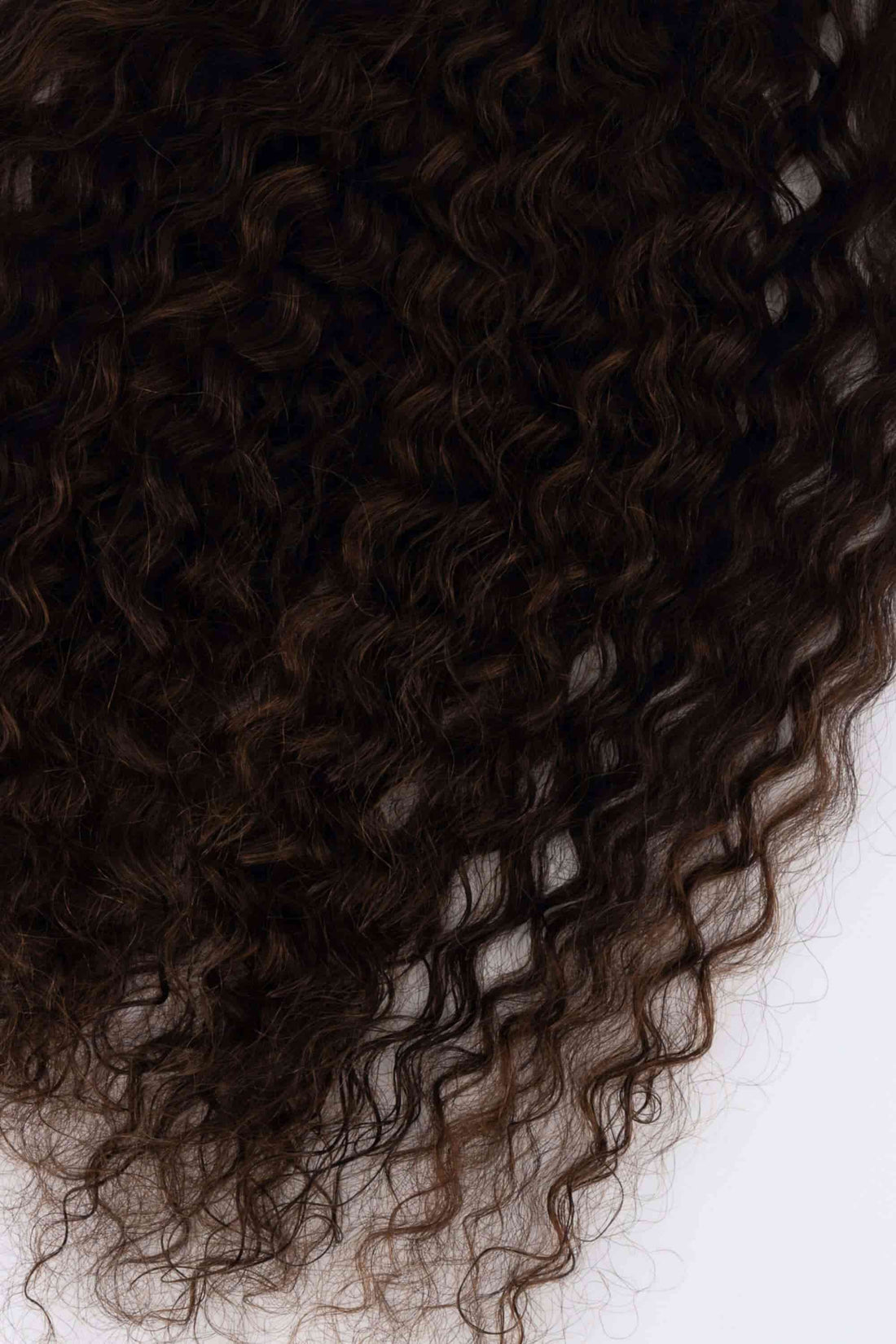 Rooted Mixed Chocolate Curly Clip-in Extensions