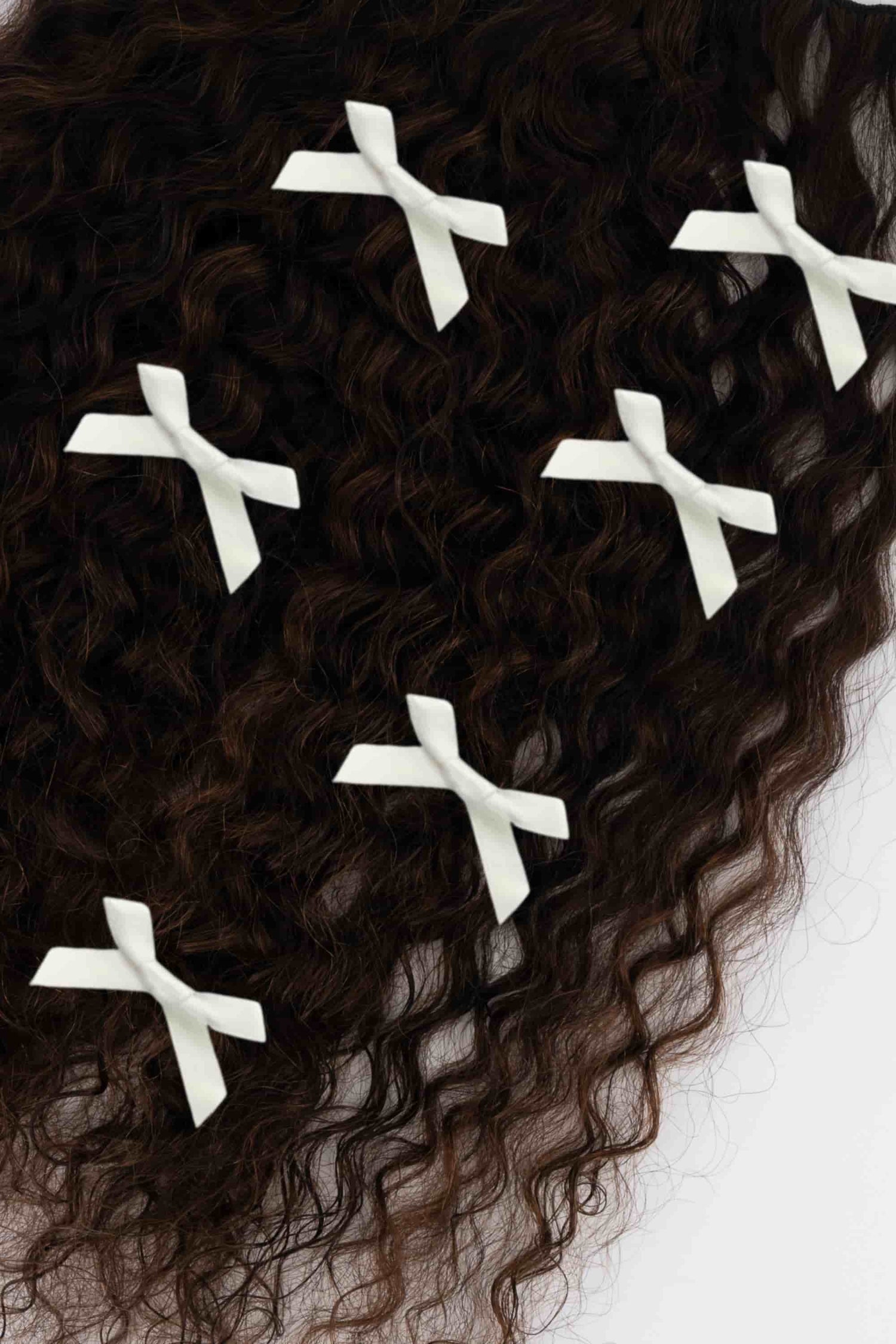 Mini Clip-in Bows - White
