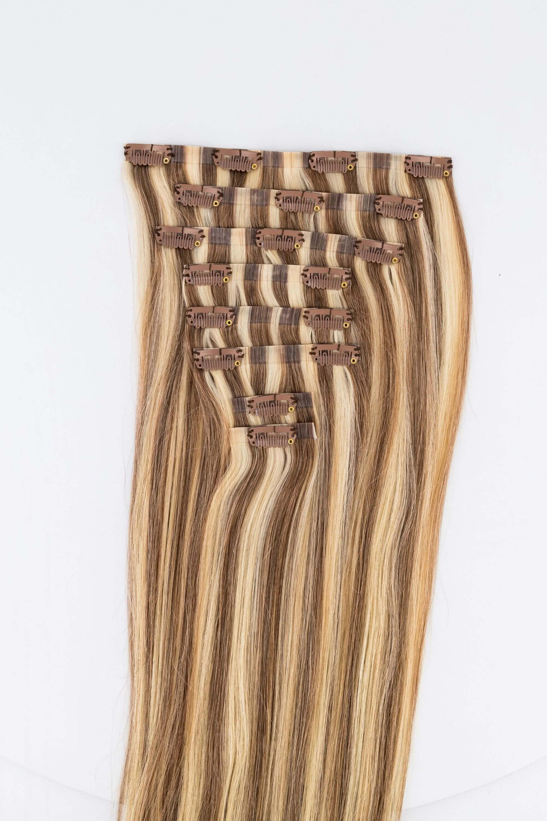 Mixed Toffee Seamless Clip-In Hair Extensions