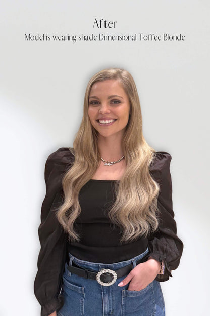 Dimensional Toffee Blonde Clip-In Hair Extensions