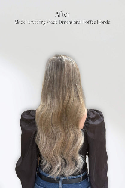 Dimensional Toffee Blonde Clip-In Hair Extensions