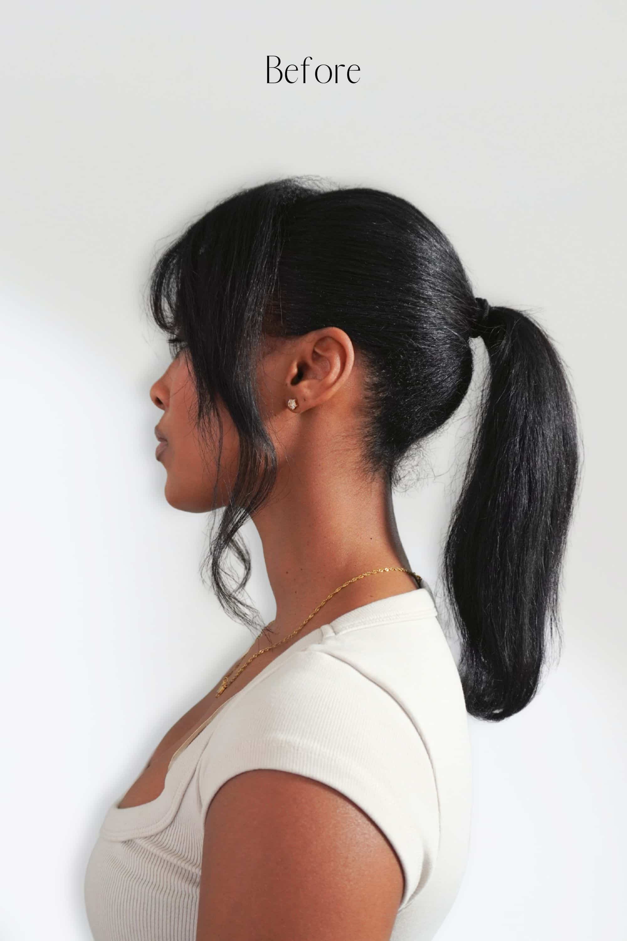 Jet Black 20inch Clip in Ponytail