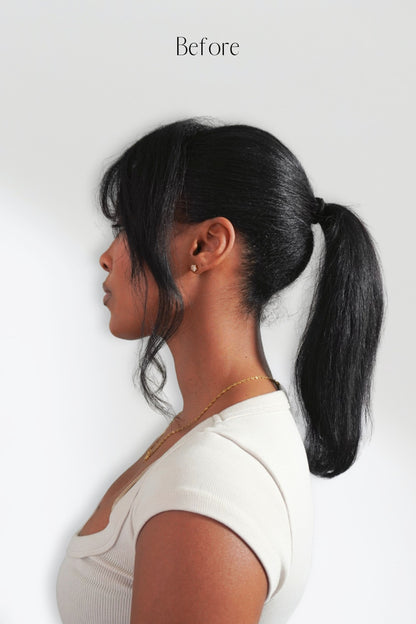 Jet Black 20inch Clip in Ponytail