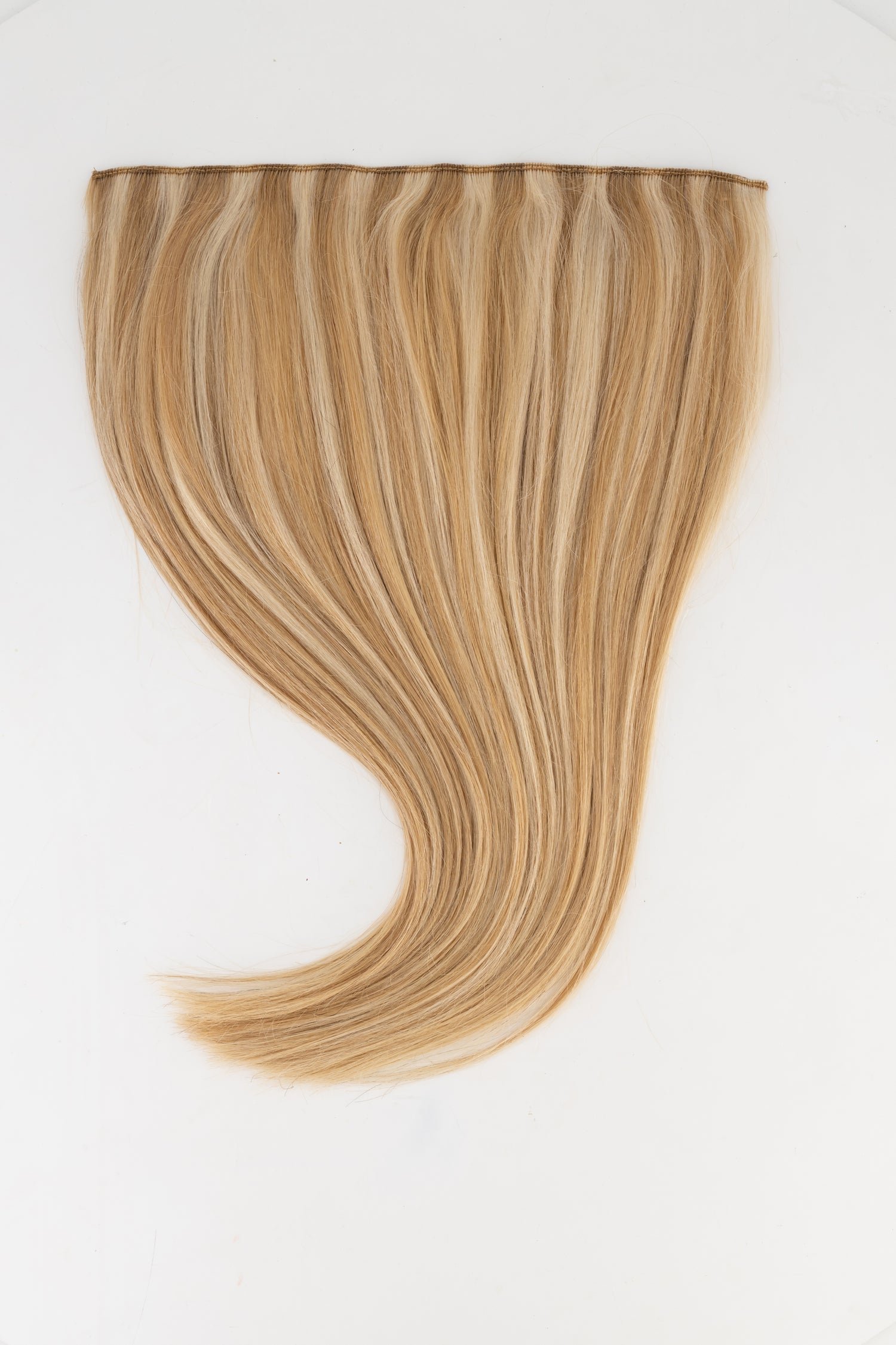 Frontrow halo hair extensions in mixed blonde