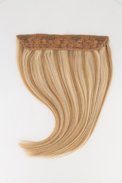 Frontrow halo hair extensions in mixed blonde