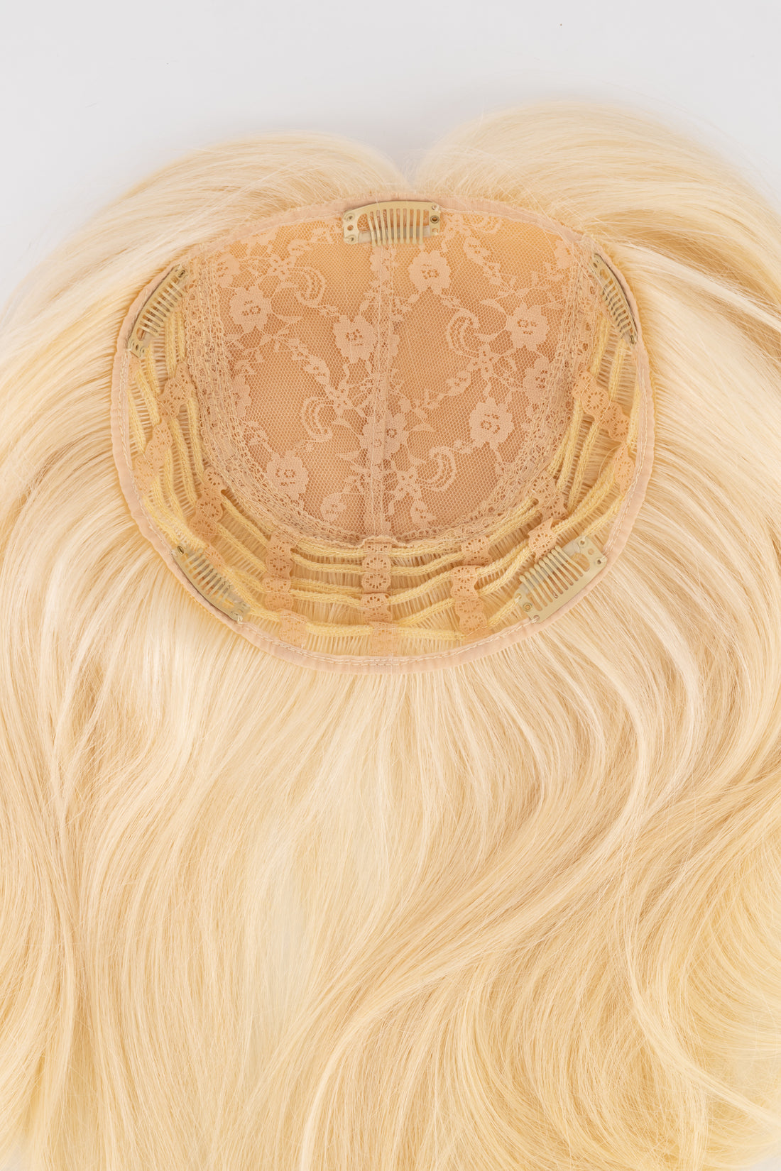 Frontrow crown topper hair extensions in light blonde