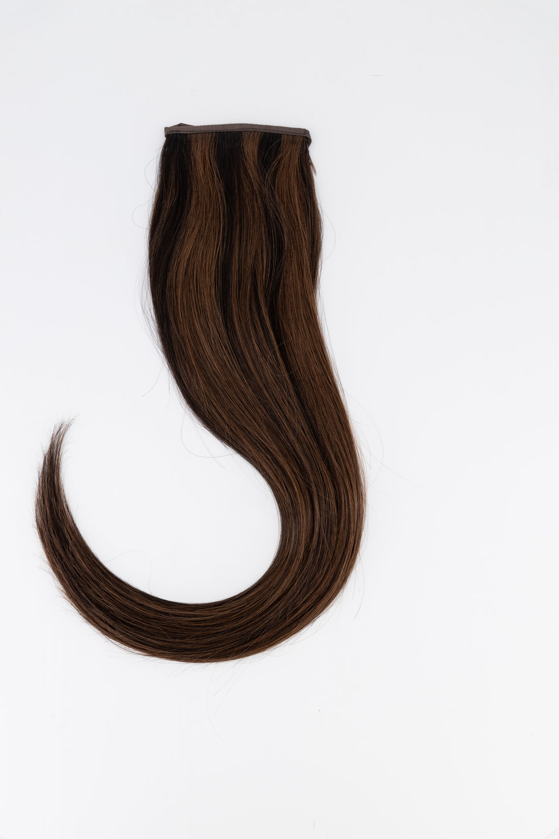 Frontrow clip-in ponytail extensions in mixed chocolate