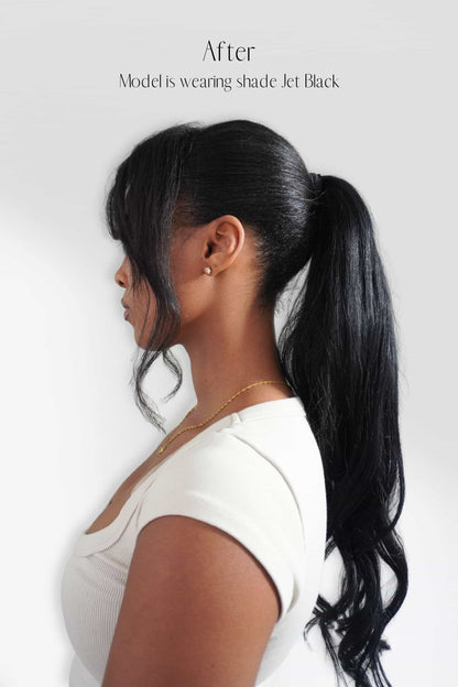 Jet Black 20inch Clip in Ponytail