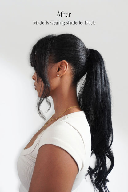 Jet Black 20inch Clip in Ponytail