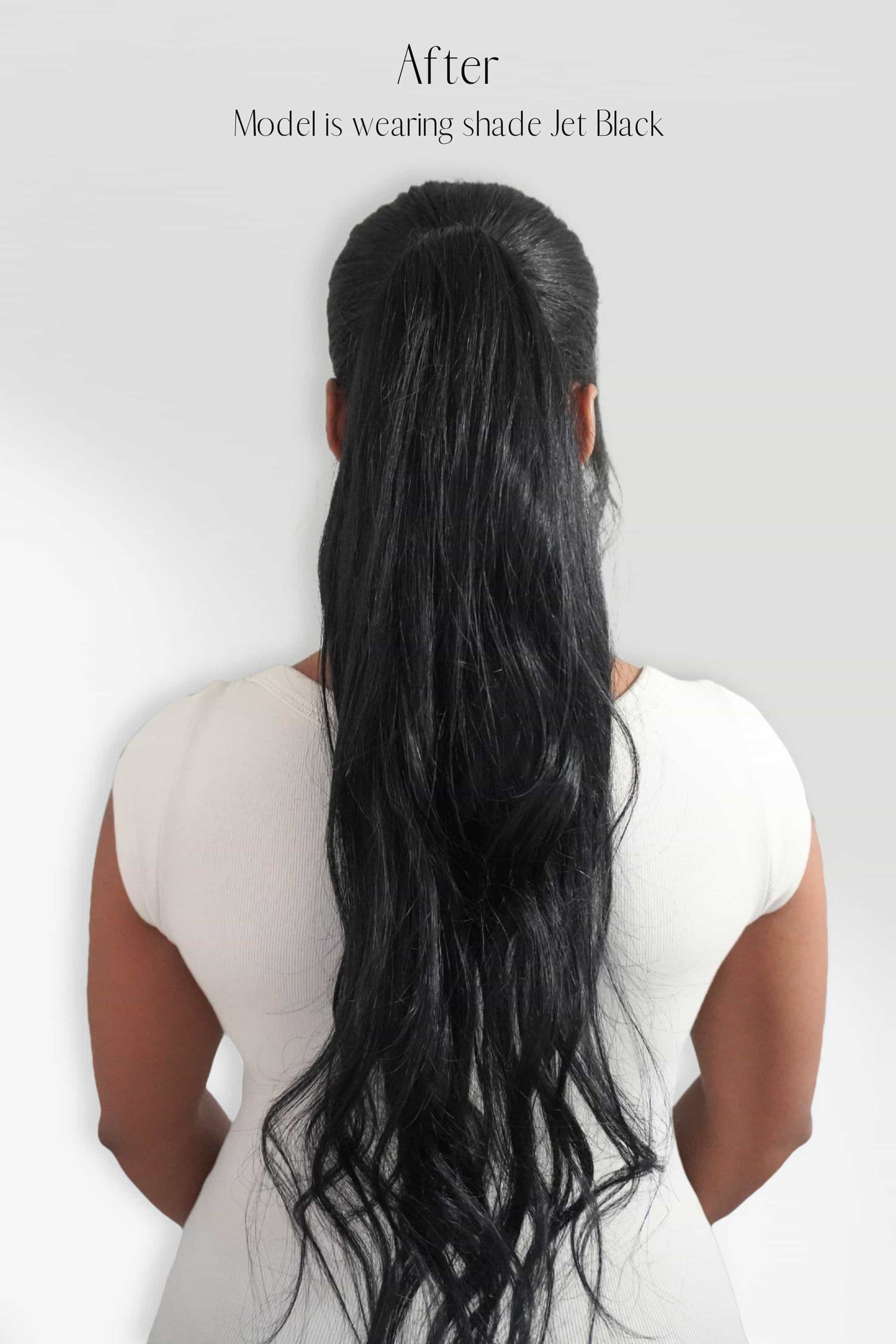 Jet Black 20inch Clip in Ponytail