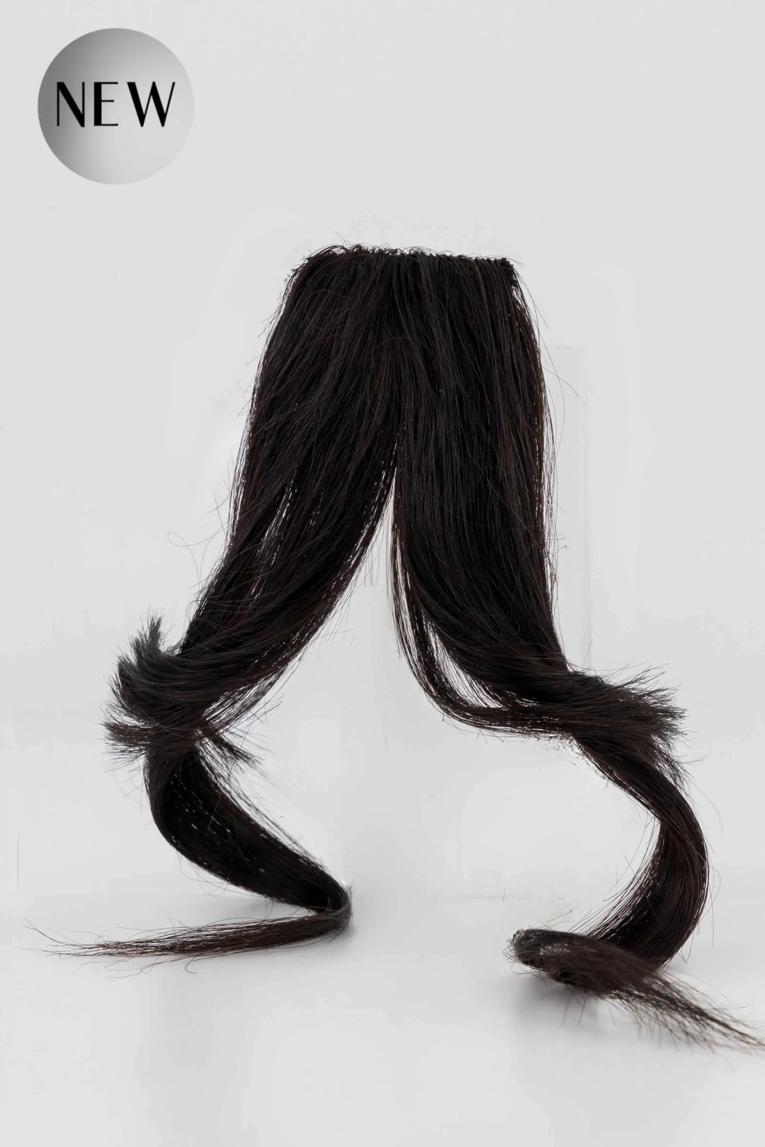 Brown Black Clip-in Curtain Bangs