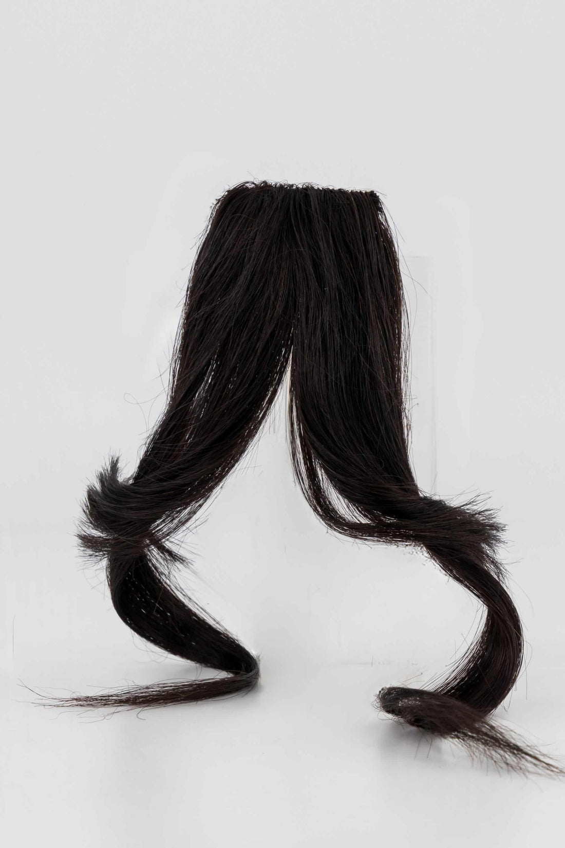 Brown Black Clip-in Curtain Bangs