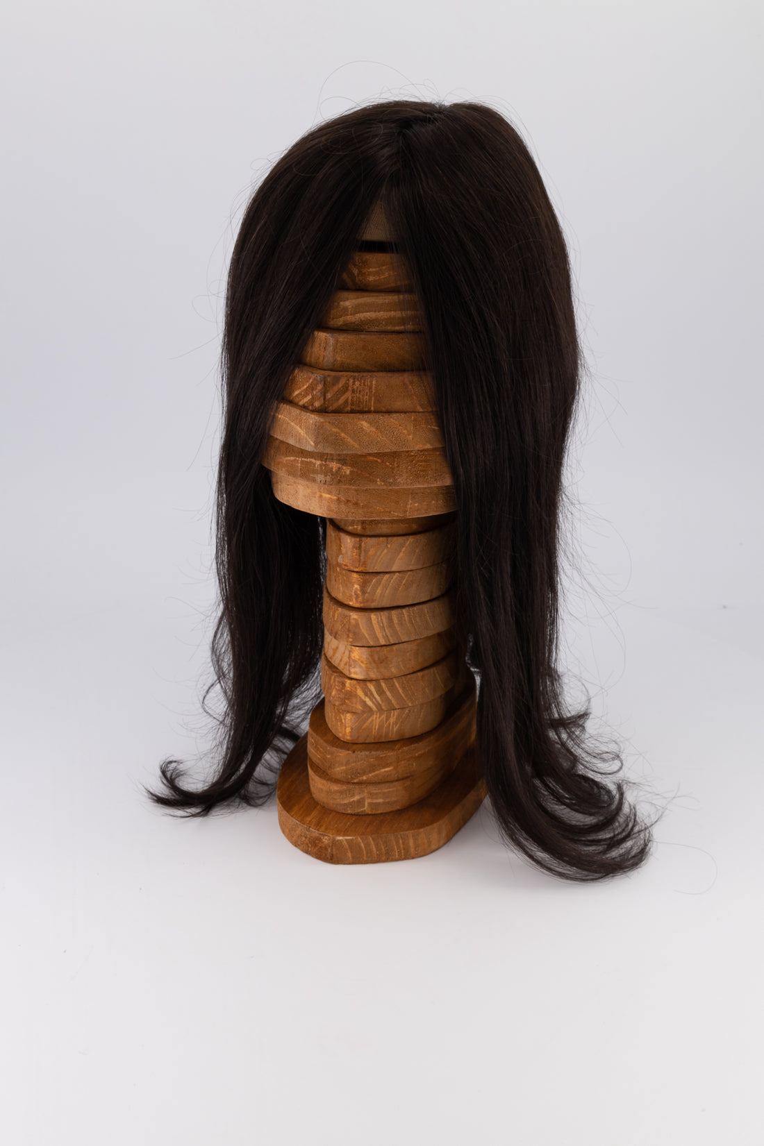 Frotnrow crown topper hair extensions in brown black