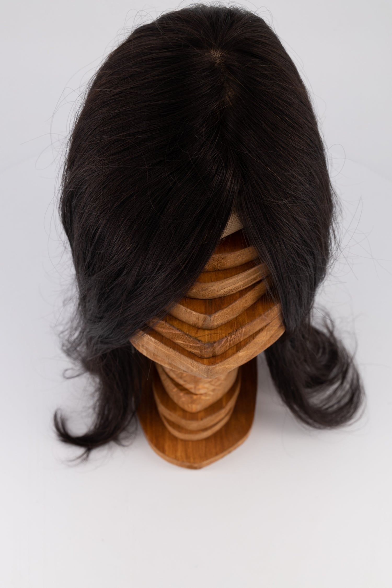 Frotnrow crown topper hair extensions in brown black