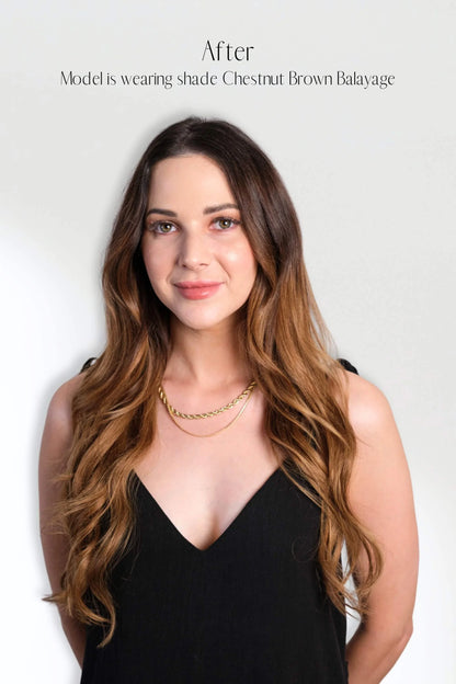 Chestnut Balayage Clip-In Hair Extensions 160g