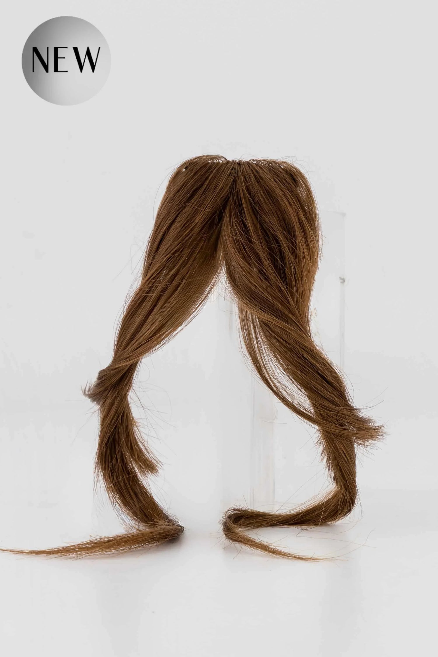Chestnut Brown Clip-in Curtain Bangs