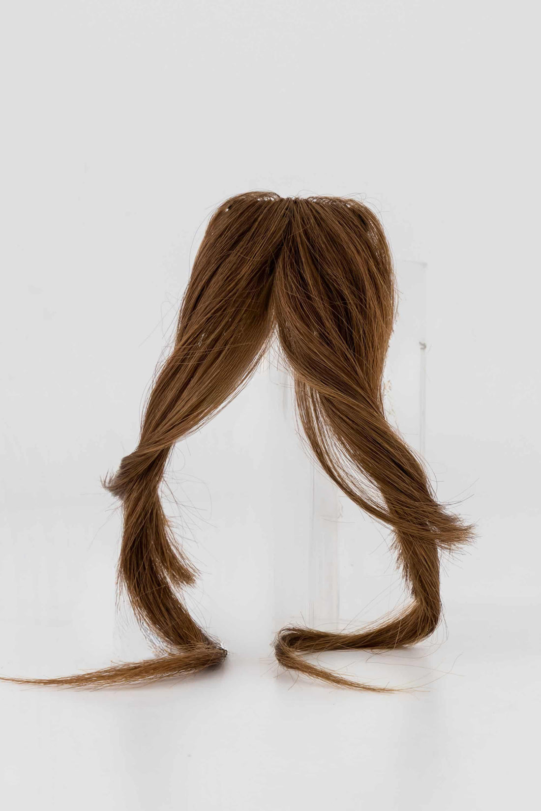 Chestnut Brown Clip-in Curtain Bangs