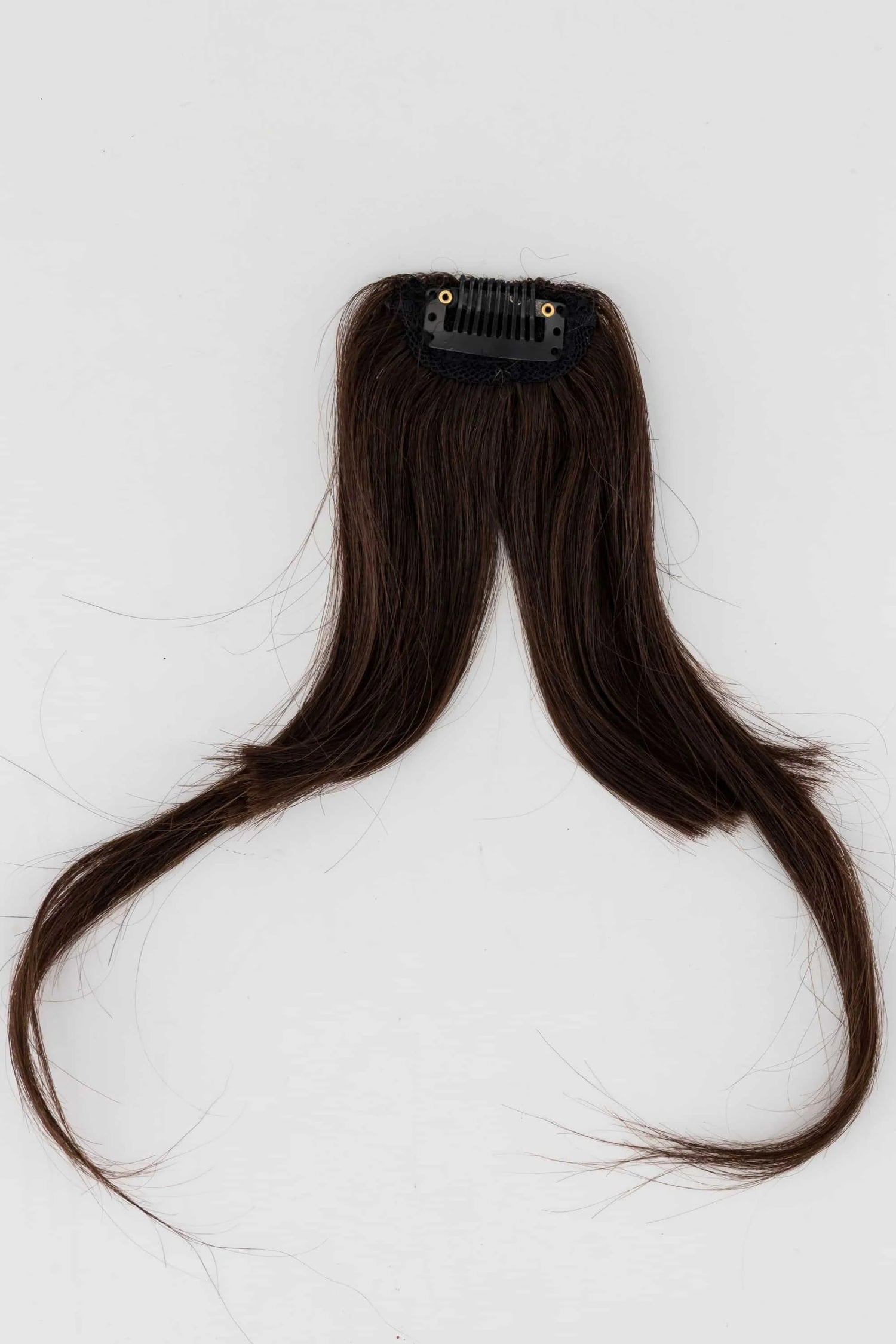 Dark Brown Clip-in Curtain Bangs